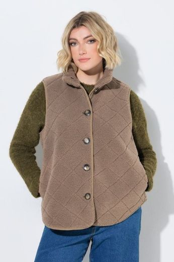 Moda za polnejše Prsluk od flisa A kroja s povišenim ovratnikom plus velikost, xxl, Ulla Popken in Johann Popken (JP1880)