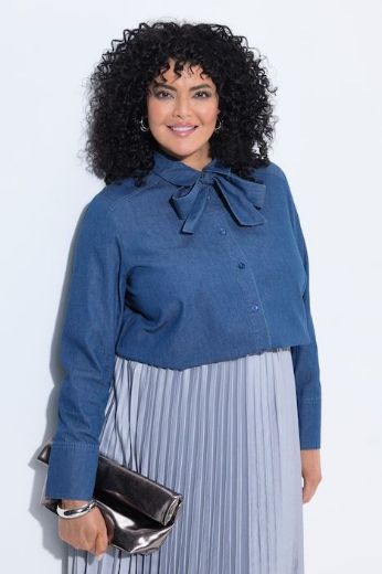 Moda za polnejše Bluza dugih rukava s kragnom plus velikost, xxl, Ulla Popken in Johann Popken (JP1880)
