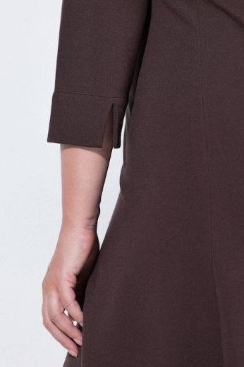 Moda za polnejše Haljina midi 3/4 rukava okruglog izreza s patentnim džepovima plus velikost, xxl, Ulla Popken in Johann Popken (JP1880)