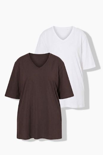 Moda za polnejše Majica kratkih rukava 2 u paketu plus velikost, xxl, Ulla Popken in Johann Popken (JP1880)