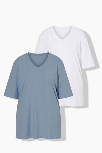 Moda za polnejše Majica kratkih rukava 2 u paketu plus velikost, xxl, Ulla Popken in Johann Popken (JP1880)
