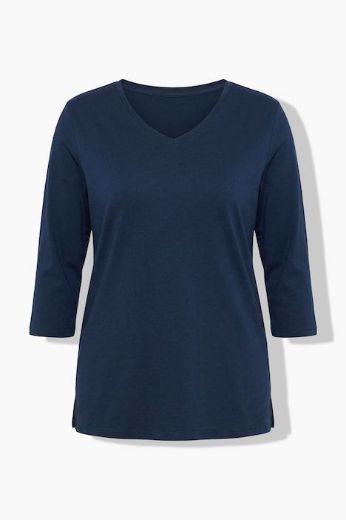 Moda za polnejše Majice 3/4 rukava 2 u paketu V izreza plus velikost, xxl, Ulla Popken in Johann Popken (JP1880)