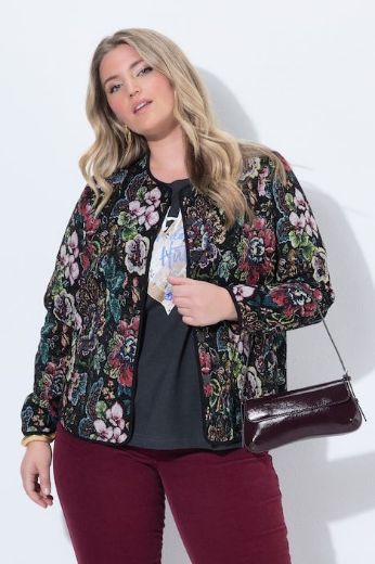 Moda za polnejše Jakna dugih rukava okruglog izreza s cvjetnim uzorkom plus velikost, xxl, Ulla Popken in Johann Popken (JP1880)