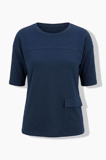 Moda za polnejše Majica kratkih rukava okruglog izreza s džepom plus velikost, xxl, Ulla Popken in Johann Popken (JP1880)