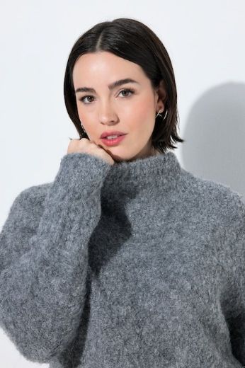 Moda za polnejše Pulover dugih rukava s povišenim ovratnikom plus velikost, xxl, Ulla Popken in Johann Popken (JP1880)