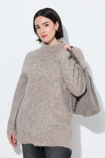 Moda za polnejše Pulover dugih rukava s povišenim ovratnikom plus velikost, xxl, Ulla Popken in Johann Popken (JP1880)