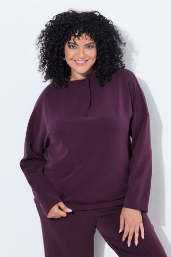 Moda za polnejše Majica dugih rukava širokog kroja s povišenim ovratnikom plus velikost, xxl, Ulla Popken in Johann Popken (JP1880)