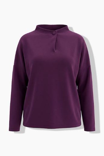 Moda za polnejše Majica dugih rukava širokog kroja s povišenim ovratnikom plus velikost, xxl, Ulla Popken in Johann Popken (JP1880)
