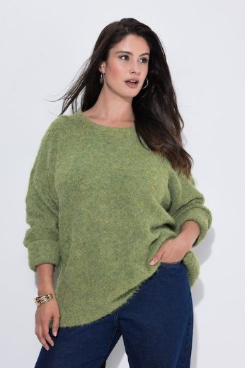 Moda za polnejše Pulover dugih rukava širokog kroja okruglog izreza plus velikost, xxl, Ulla Popken in Johann Popken (JP1880)