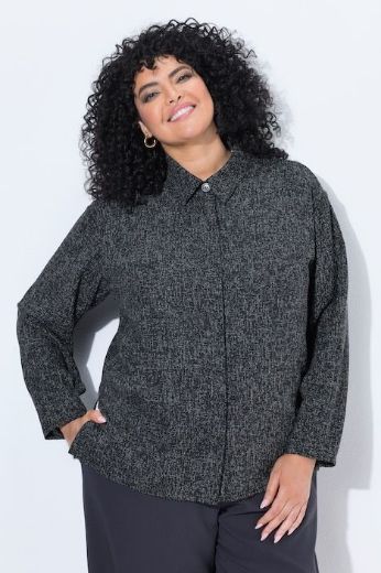Moda za polnejše Jakna dugih rukava s kragnom i skrivenim gumbima plus velikost, xxl, Ulla Popken in Johann Popken (JP1880)