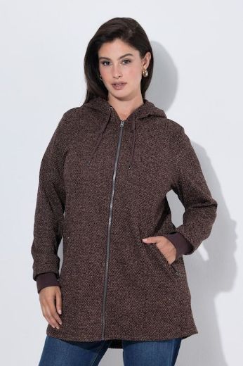 Moda za polnejše Jakna od flisa dugih rukava s kapuljačom plus velikost, xxl, Ulla Popken in Johann Popken (JP1880)