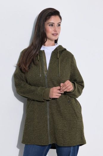 Moda za polnejše Jakna od flisa dugih rukava s kapuljačom plus velikost, xxl, Ulla Popken in Johann Popken (JP1880)