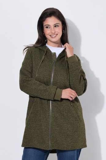 Moda za polnejše Jakna od flisa dugih rukava s kapuljačom plus velikost, xxl, Ulla Popken in Johann Popken (JP1880)