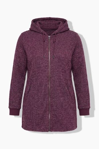Moda za polnejše Jakna od flisa dugih rukava s kapuljačom plus velikost, xxl, Ulla Popken in Johann Popken (JP1880)