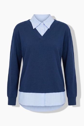 Moda za polnejše Majica dugih rukava plus velikost, xxl, Ulla Popken in Johann Popken (JP1880)