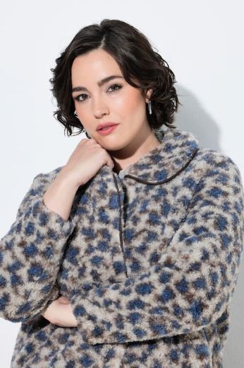 Moda za polnejše Jakna dugih rukava s kragnom i leopard uzorkom plus velikost, xxl, Ulla Popken in Johann Popken (JP1880)