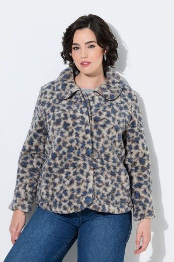 Moda za polnejše Jakna dugih rukava s kragnom i leopard uzorkom plus velikost, xxl, Ulla Popken in Johann Popken (JP1880)