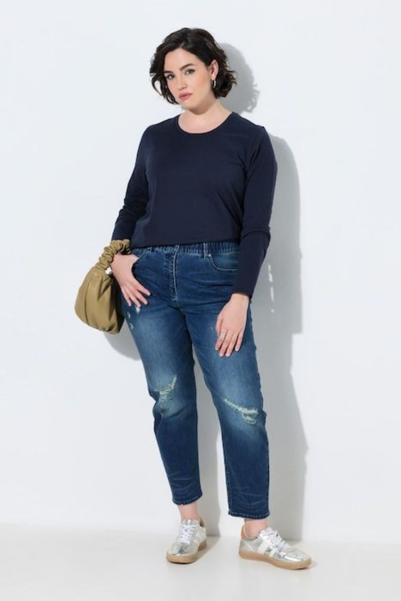Moda za polnejše Traperice povišenog struka elastične plus velikost, xxl, Ulla Popken in Johann Popken (JP1880)