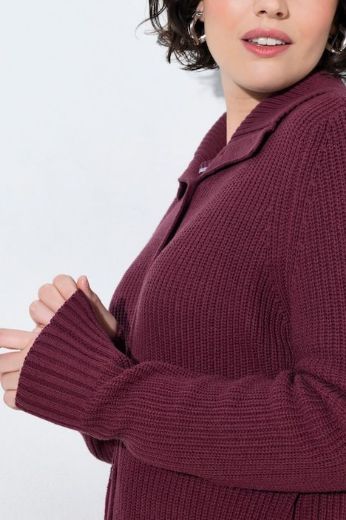 Moda za polnejše Kardigan dugih rukava s kragnom i gumbima plus velikost, xxl, Ulla Popken in Johann Popken (JP1880)