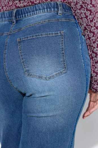 Moda za polnejše Traperice širokih ravnih nogavica s udobnim strukom plus velikost, xxl, Ulla Popken in Johann Popken (JP1880)