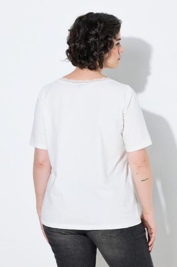 Moda za polnejše Majica kratkih rukava V izreza s čipkastim obrubom plus velikost, xxl, Ulla Popken in Johann Popken (JP1880)