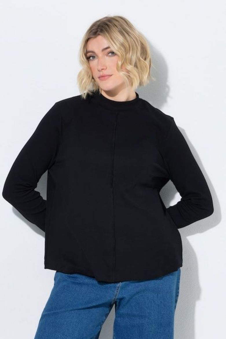 Moda za polnejše Majica dugih rukava s povišenim ovratnikom plus velikost, xxl, Ulla Popken in Johann Popken (JP1880)