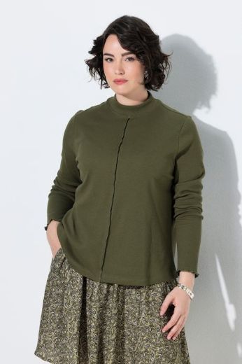 Moda za polnejše Majica dugih rukava s povišenim ovratnikom plus velikost, xxl, Ulla Popken in Johann Popken (JP1880)