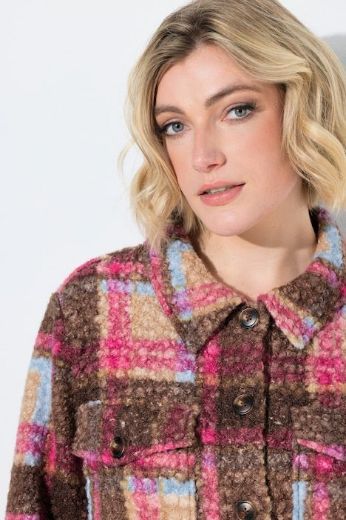 Moda za polnejše Kaput karirani A kroja s kragnom plus velikost, xxl, Ulla Popken in Johann Popken (JP1880)