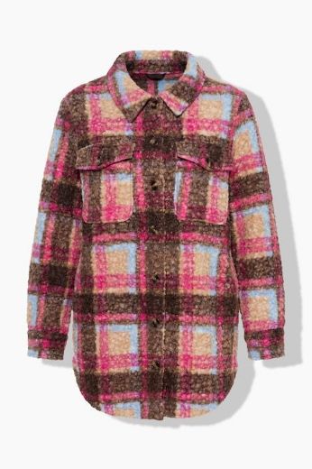 Moda za polnejše Kaput karirani A kroja s kragnom plus velikost, xxl, Ulla Popken in Johann Popken (JP1880)