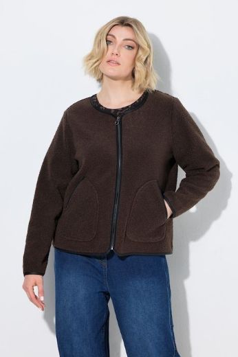 Moda za polnejše jakna dugih rukava okruglog izreza s patentnim zatvaračem plus velikost, xxl, Ulla Popken in Johann Popken (JP1880)