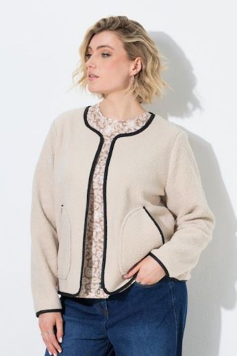 Moda za polnejše jakna dugih rukava okruglog izreza s patentnim zatvaračem plus velikost, xxl, Ulla Popken in Johann Popken (JP1880)