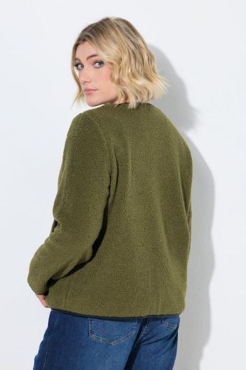 Moda za polnejše jakna dugih rukava okruglog izreza s patentnim zatvaračem plus velikost, xxl, Ulla Popken in Johann Popken (JP1880)