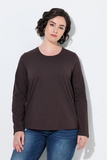 Moda za polnejše Majica dugih rukava okruglog izreza s natpisom na leđima plus velikost, xxl, Ulla Popken in Johann Popken (JP1880)