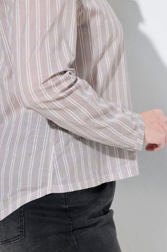 Moda za polnejše Košulja dugih rukava na tanke pruge s kragnom plus velikost, xxl, Ulla Popken in Johann Popken (JP1880)