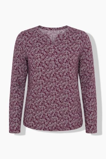 Moda za polnejše Majica dugih rukava okruglog izreza s cvjetnim uzorkom i elastičnim rubom plus velikost, xxl, Ulla Popken in Johann Popken (JP1880)