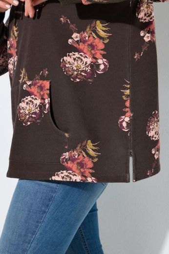 Moda za polnejše Majica dugih rukava A kroja s povišenim ovratnikom i cvjetnim uzorkom plus velikost, xxl, Ulla Popken in Johann Popken (JP1880)