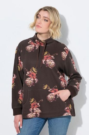 Moda za polnejše Majica dugih rukava A kroja s povišenim ovratnikom i cvjetnim uzorkom plus velikost, xxl, Ulla Popken in Johann Popken (JP1880)