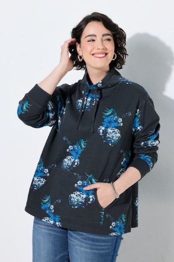 Moda za polnejše Majica dugih rukava A kroja s povišenim ovratnikom i cvjetnim uzorkom plus velikost, xxl, Ulla Popken in Johann Popken (JP1880)