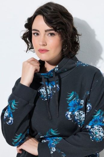 Moda za polnejše Majica dugih rukava A kroja s povišenim ovratnikom i cvjetnim uzorkom plus velikost, xxl, Ulla Popken in Johann Popken (JP1880)