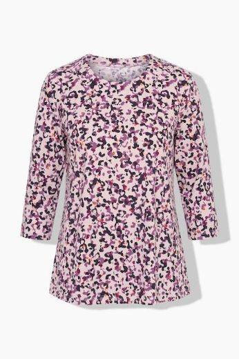 Moda za polnejše Majica 3/4 rukava A kroja okruglog izreza s leopard uzorkom plus velikost, xxl, Ulla Popken in Johann Popken (JP1880)