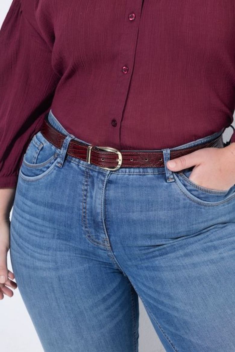 Moda za polnejše Remen s uzorkom zmijske kože plus velikost, xxl, Ulla Popken in Johann Popken (JP1880)
