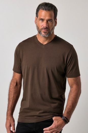 Moda za polnejše Majica Basic V ovratnik plus velikost, xxl, Ulla Popken in Johann Popken (JP1880)