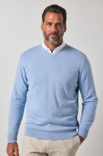 Moda za polnejše Pulover V ovratnika plus velikost, xxl, Ulla Popken in Johann Popken (JP1880)