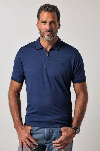 Moda za polnejše Majica polo kratkih rukava s patentnim zatvaračem plus velikost, xxl, Ulla Popken in Johann Popken (JP1880)