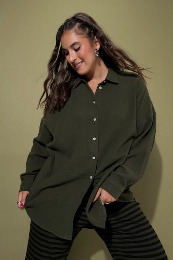 Moda za polnejše Bluza na kopčanje plus velikost, xxl, Ulla Popken in Johann Popken (JP1880)