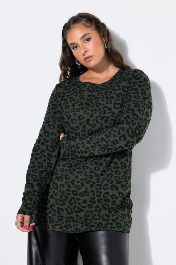 Moda za polnejše Majica dugih rukava s leopard printom plus velikost, xxl, Ulla Popken in Johann Popken (JP1880)