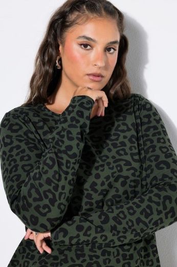 Moda za polnejše Majica dugih rukava s leopard printom plus velikost, xxl, Ulla Popken in Johann Popken (JP1880)