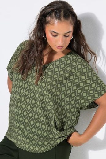 Moda za polnejše Bluza kratkih rukava V ovratnika plus velikost, xxl, Ulla Popken in Johann Popken (JP1880)