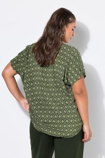 Moda za polnejše Bluza kratkih rukava V ovratnika plus velikost, xxl, Ulla Popken in Johann Popken (JP1880)