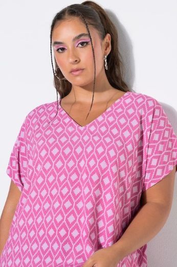 Moda za polnejše Bluza kratkih rukava V ovratnika plus velikost, xxl, Ulla Popken in Johann Popken (JP1880)